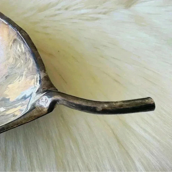 Vintage Sciarrotta Silver Leaf Bowl Hand Made - Picture 10 of 11